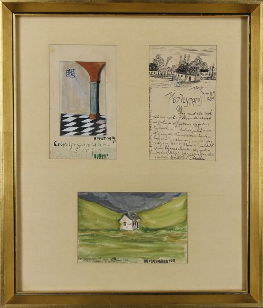 bereny-robert-1887-1953-levezolapok-apjanak-1897-1899-kozott-akvarell-tus-papir-kikaltasi-ar-36-000-