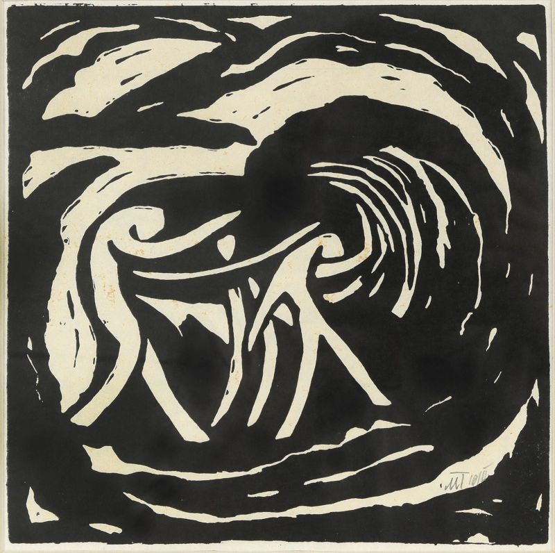 Mattis Teutsch János (1884 - 1960) - Két alak tájban, 1910