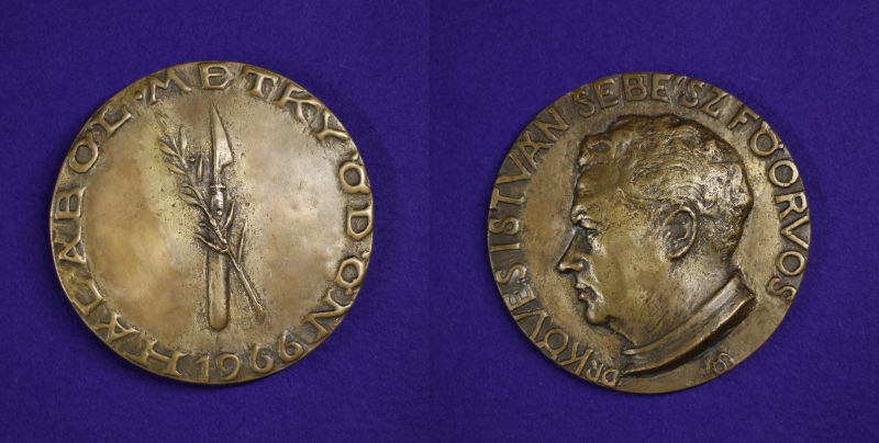 Metky ödön (1906 - 1985) - Dr. Köves István sebész főorvos érem, hálából Metky Ödön, 1966