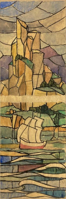 Johan Hugó (1890 - 1951) - Üvegablak terv